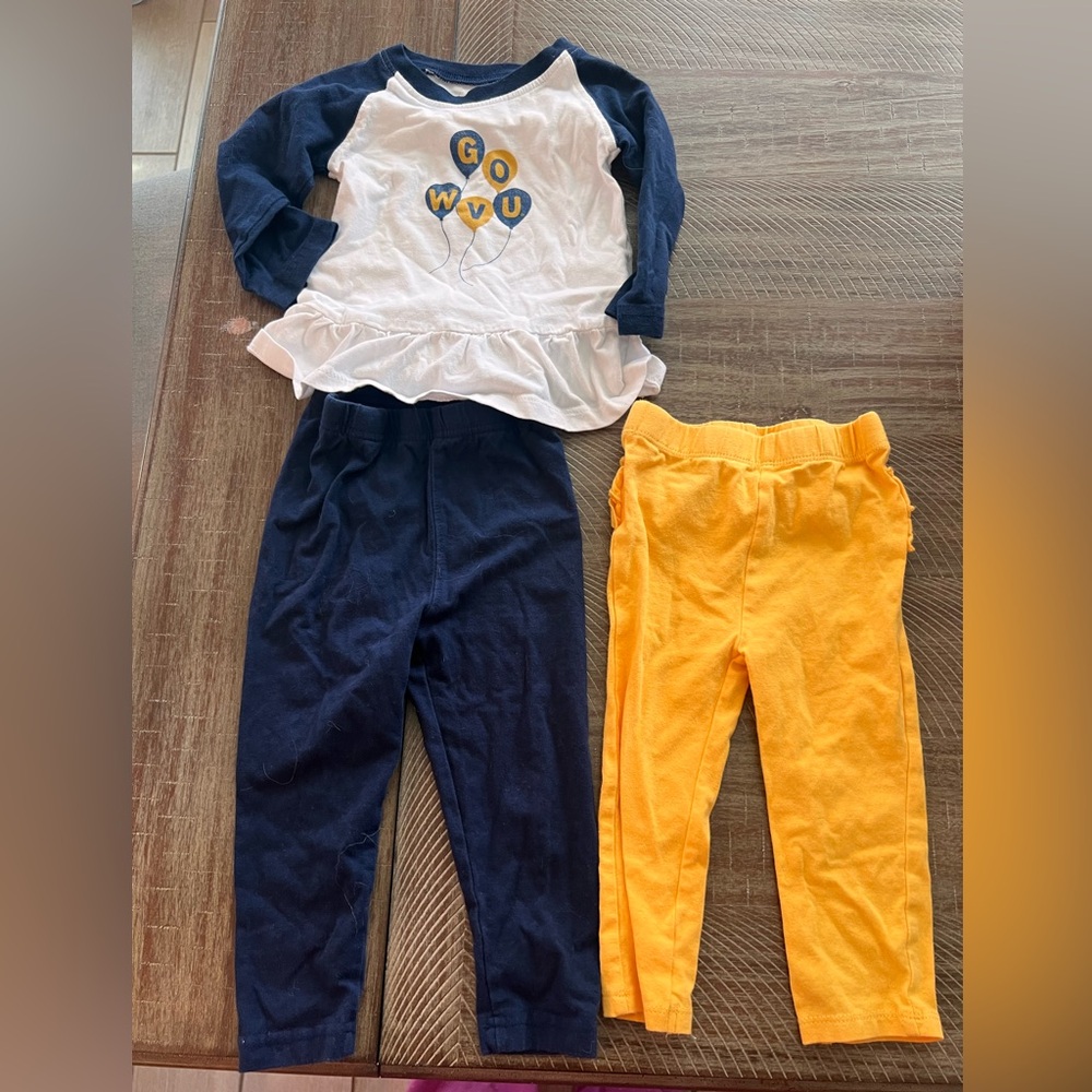 Baby girl 12M wvu outfit